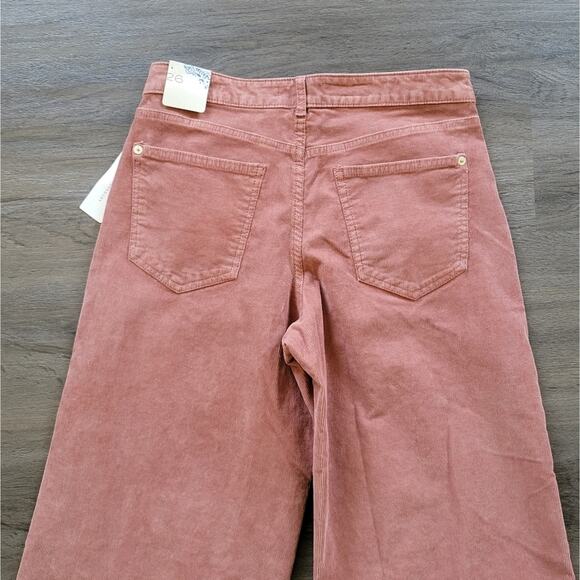 Anthropologie Pilcro Pink Rose The Gwen Wide-Leg Corduroy Pants NWT Size 26 - Picture 13 of 13